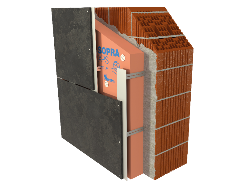 6C1 XPS SISTEMA DI RIVESTIMENTO A PARETE VENTILATA